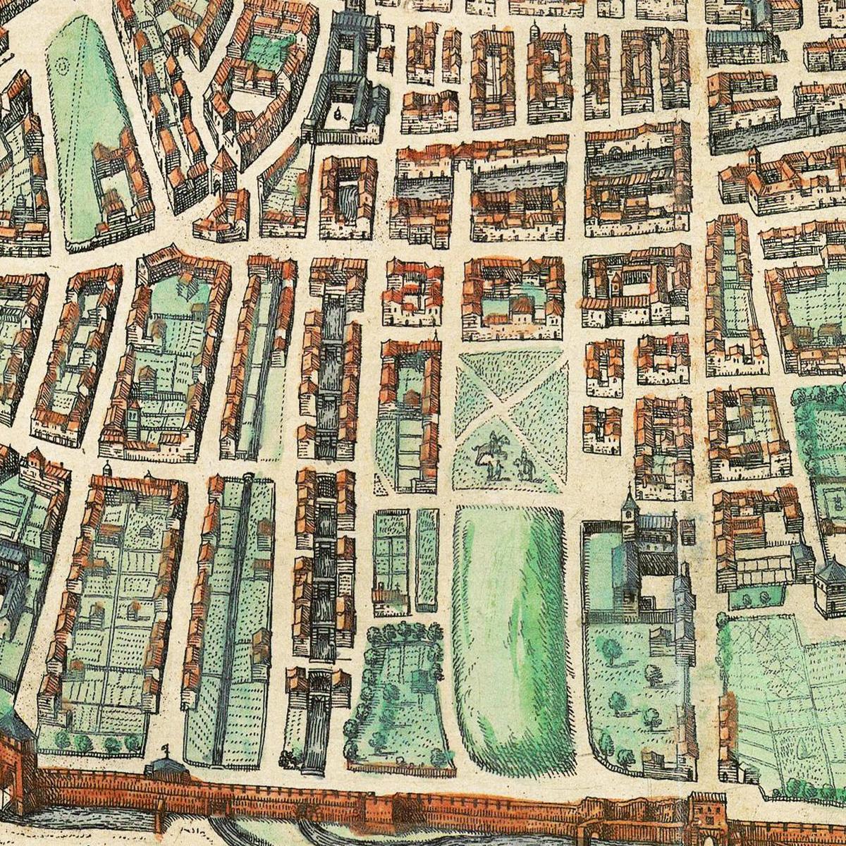 Historische Stadtansicht Bologna um 1609