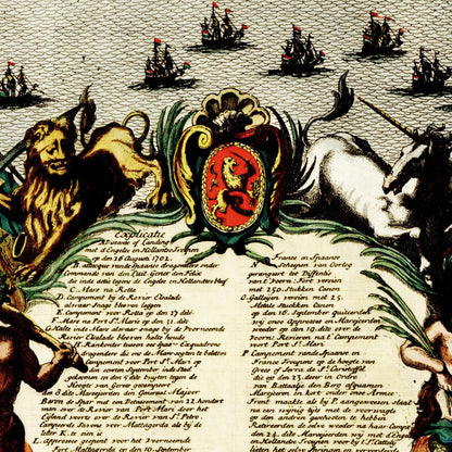 Historischer Stadtplan Cadiz um 1700