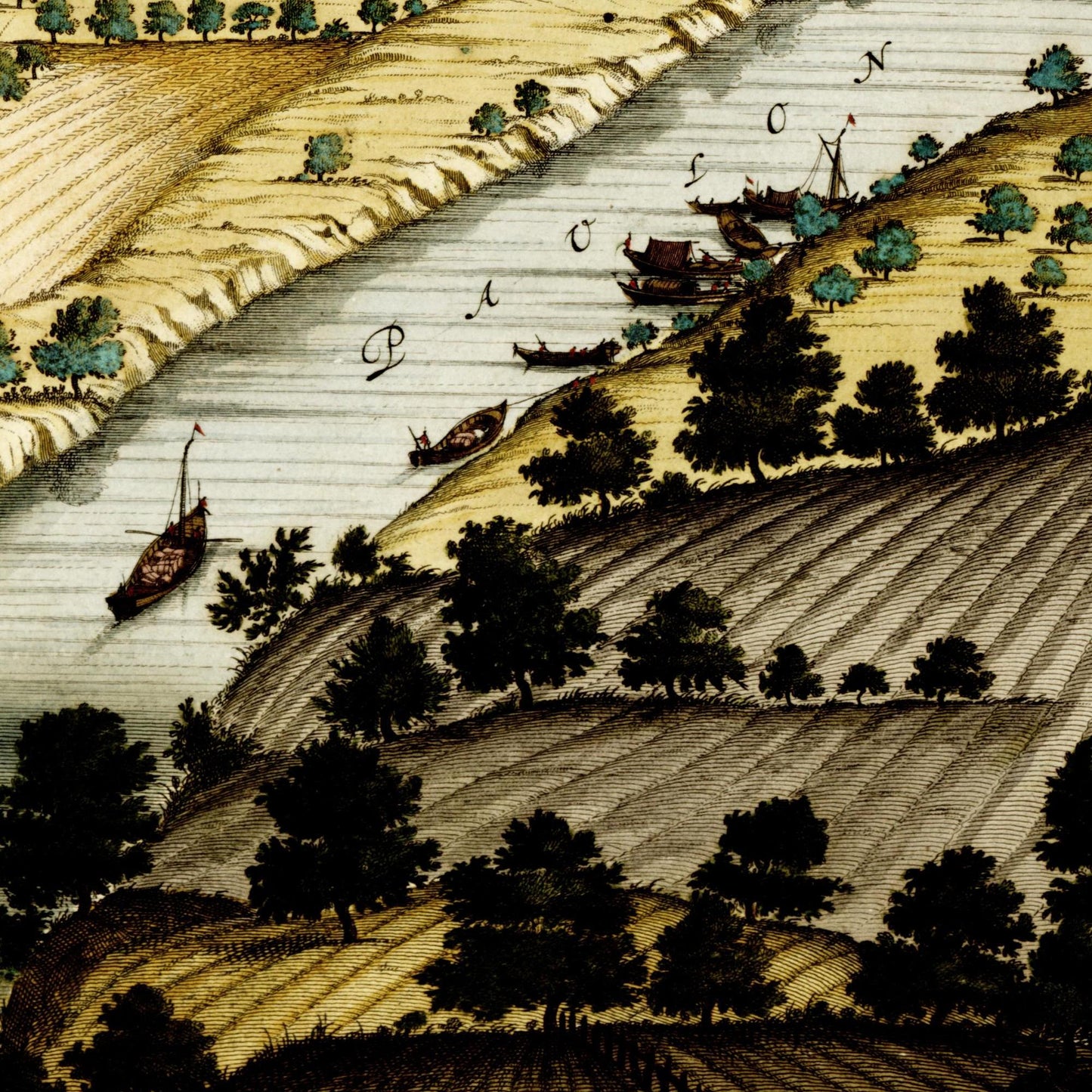 Historischer Stadtansicht Nizza um 1700