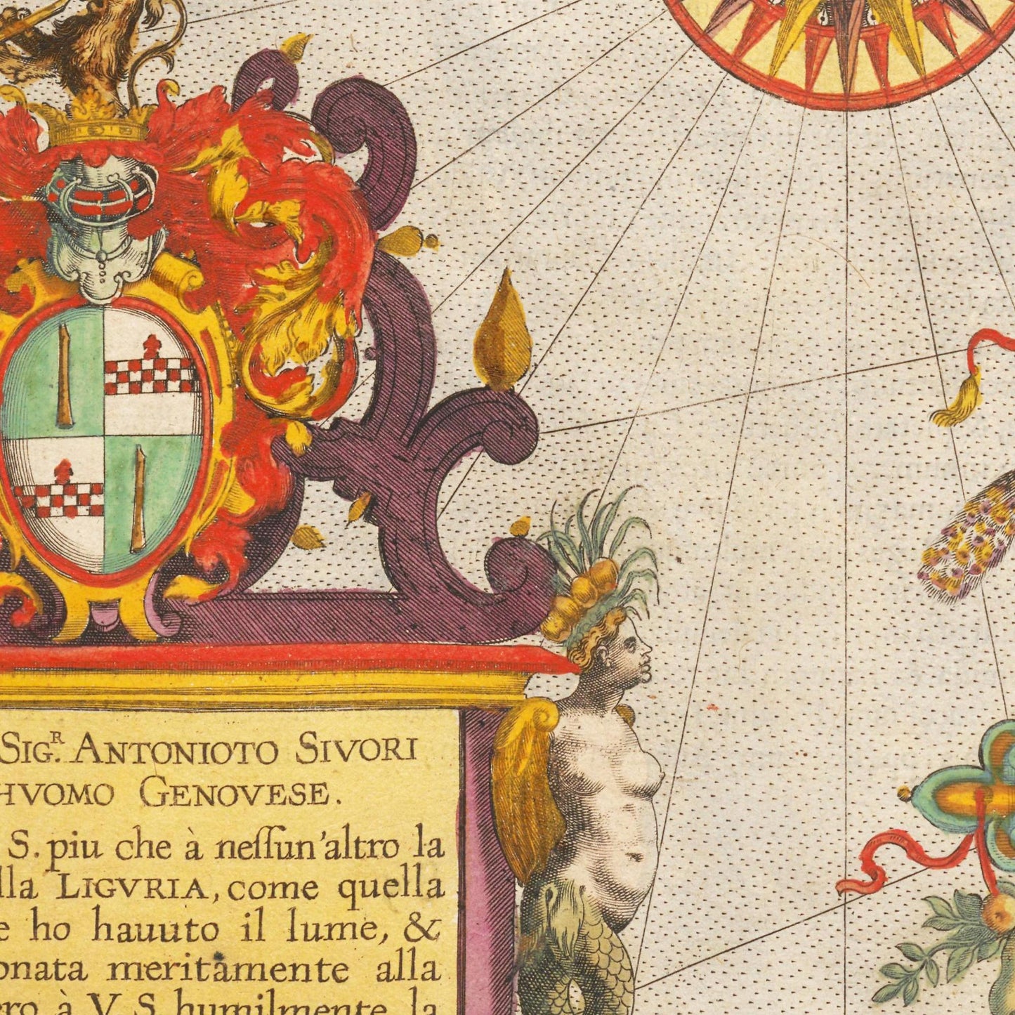 Historische Landkarte Ligurien um 1609