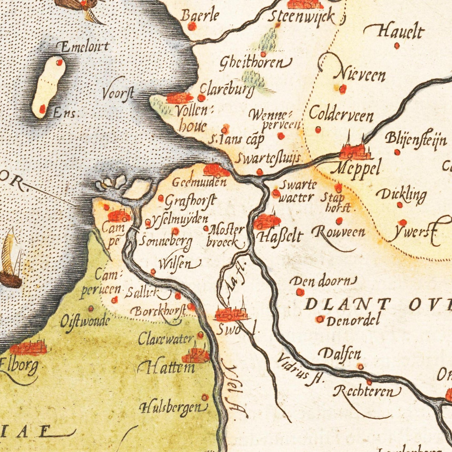 Historical city map  Test product horizontal 3 sizes