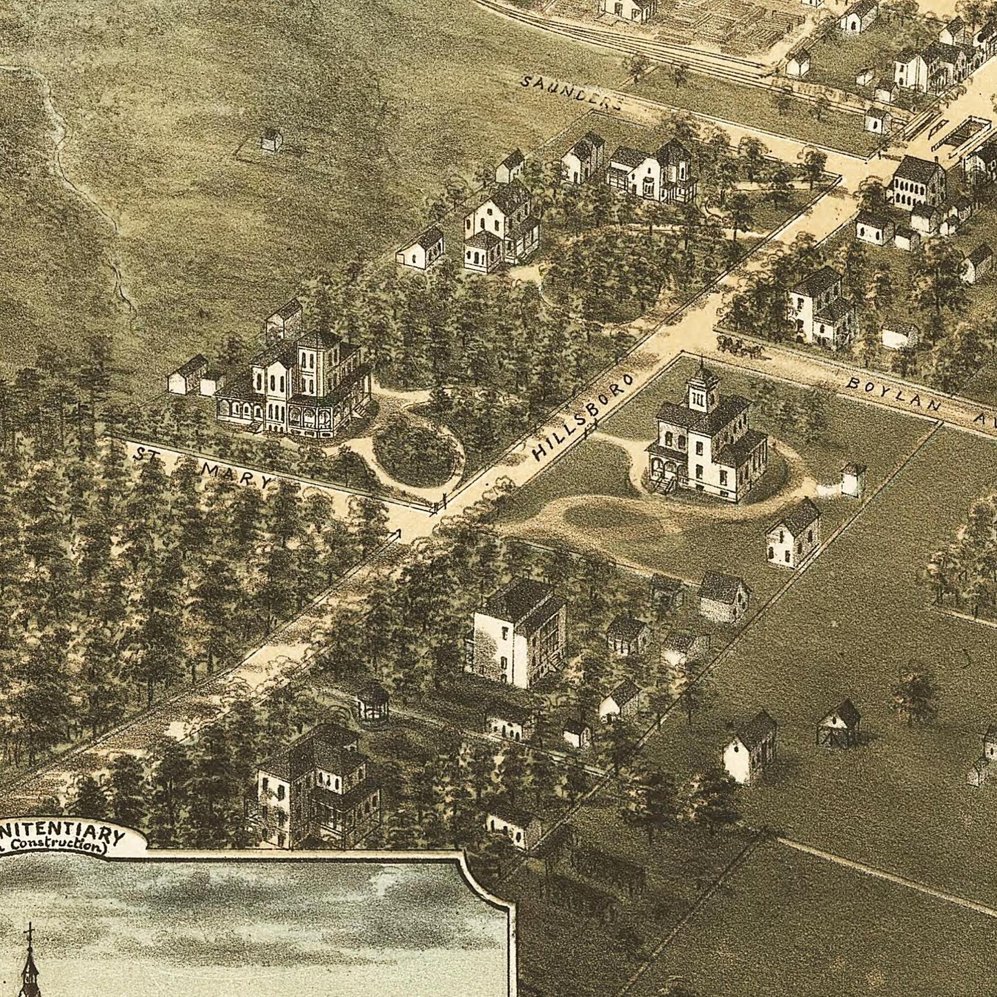 Historical city map  Test product horizontal 3 sizes