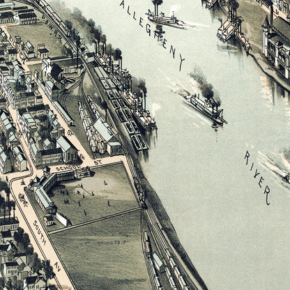 Historical city map  Test product horizontal 3 sizes