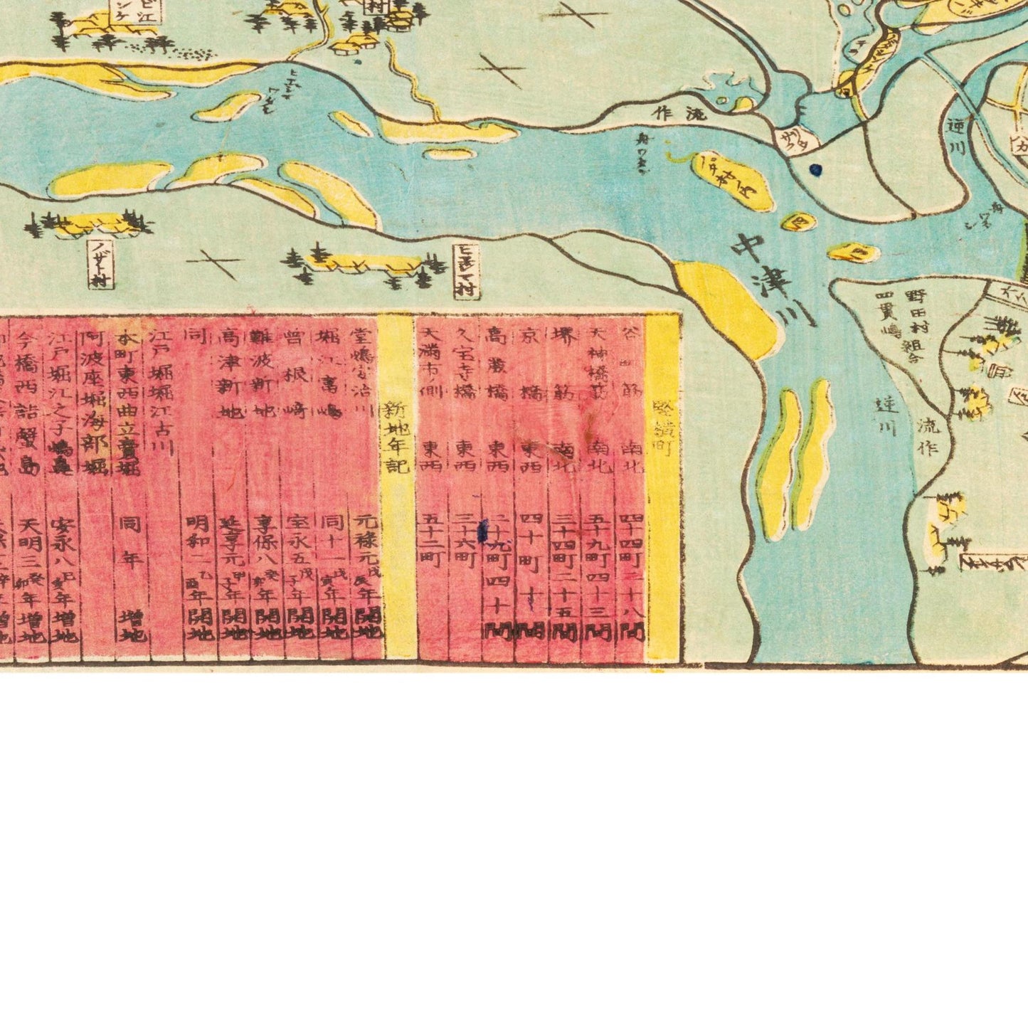 Historischer Stadtplan Osaka um 1863