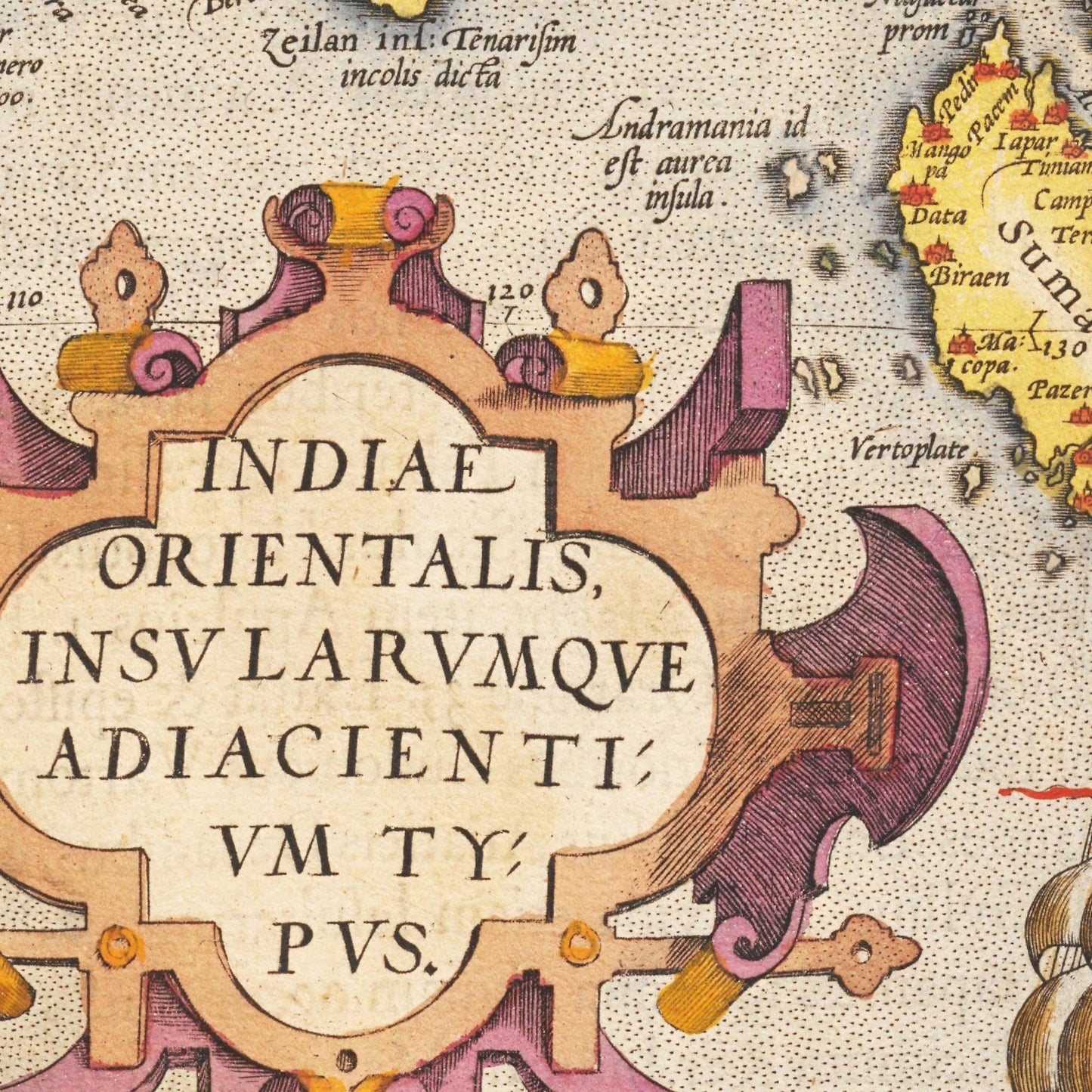 Historische Landkarte Südostasien um 1609