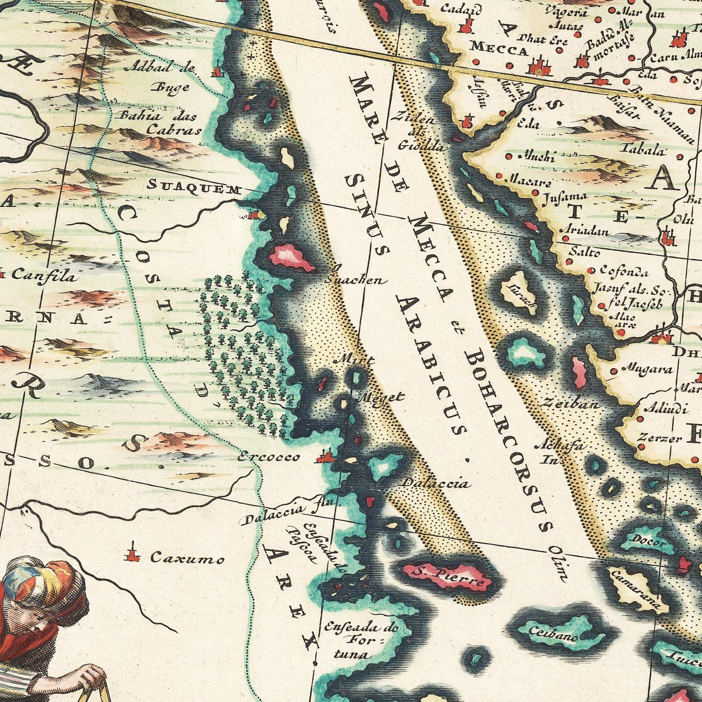 Historische Landkarte Arabien & Persien um 1680