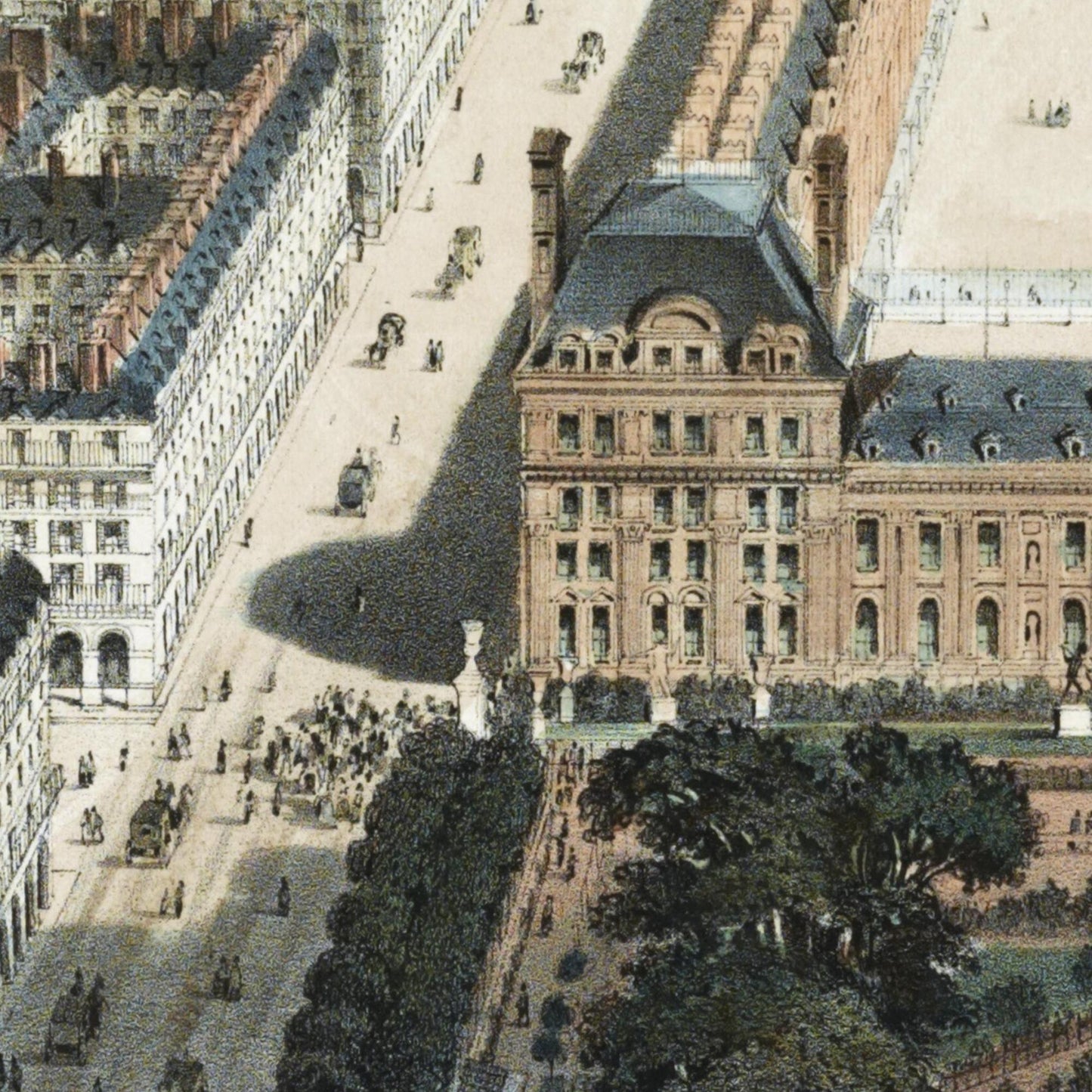 Historische Ansicht Paris um 1860