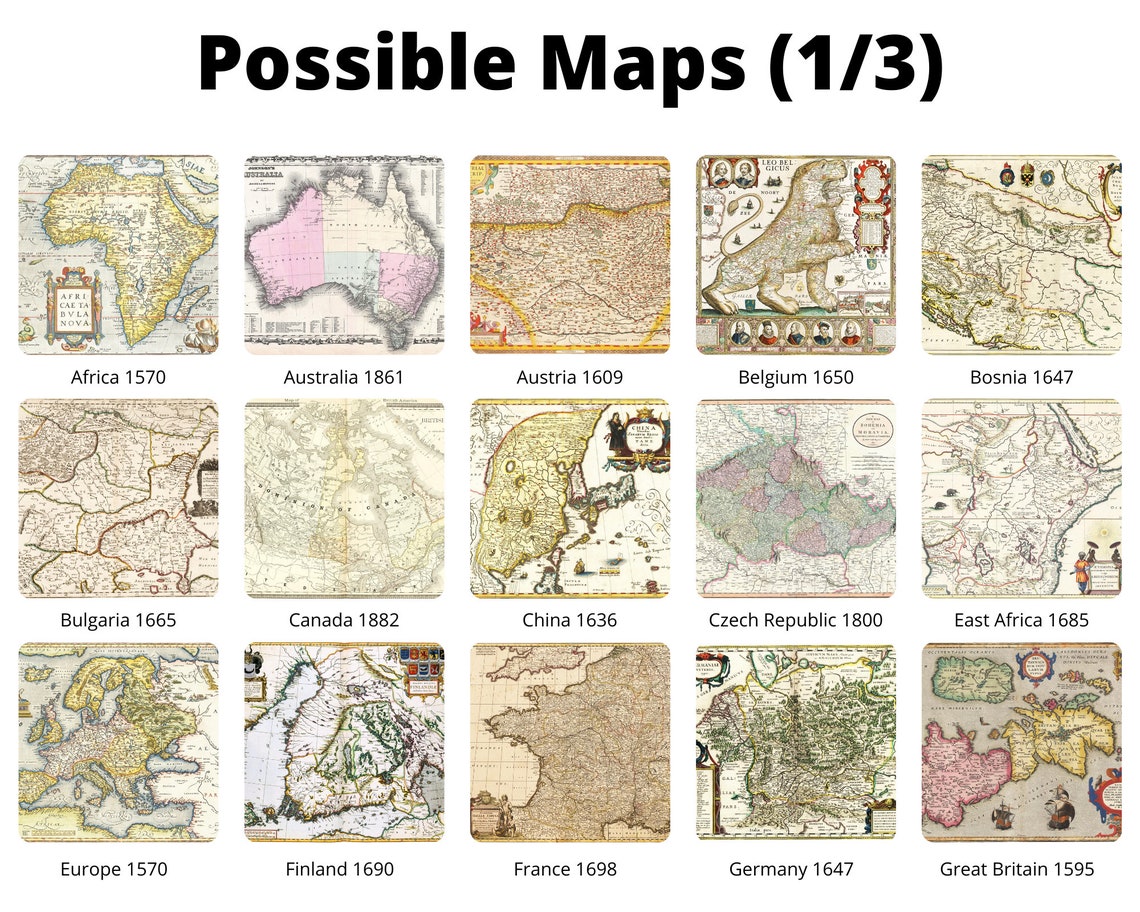 Personalisierte historische Herkunftskarte