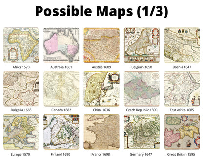 Personalisierte historische Herkunftskarte