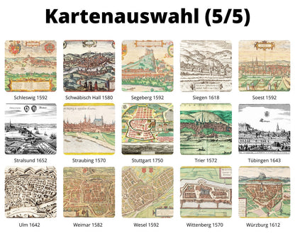 Personalisierte historische deutsche Stadtansichten