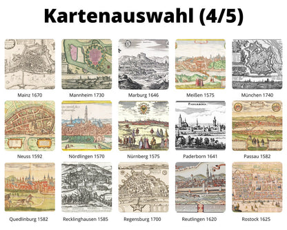 Personalisierte historische deutsche Stadtansichten