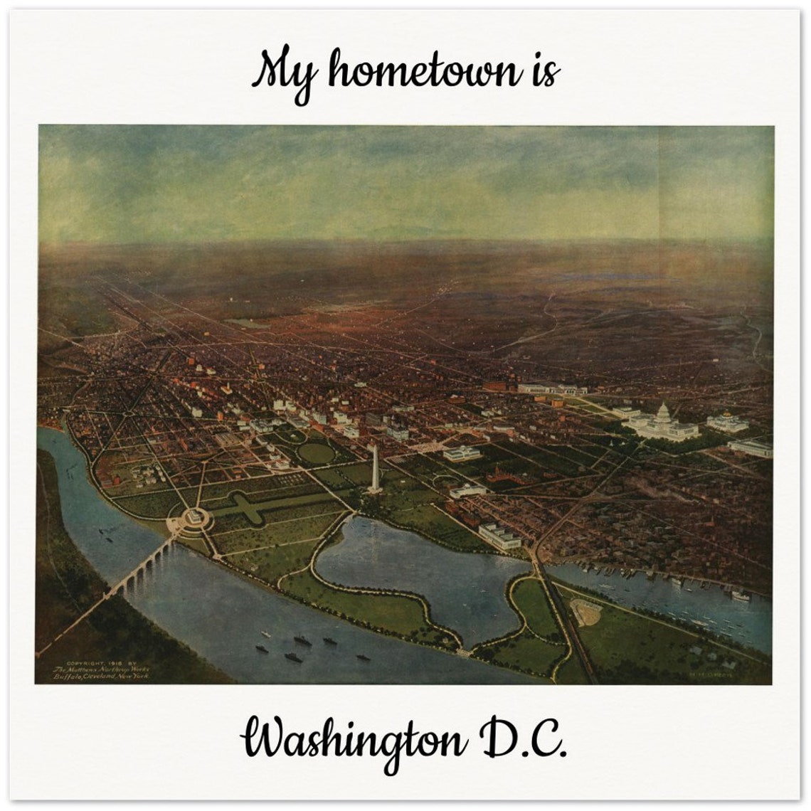 Personalisierte historische amerikanische Stadtansichten