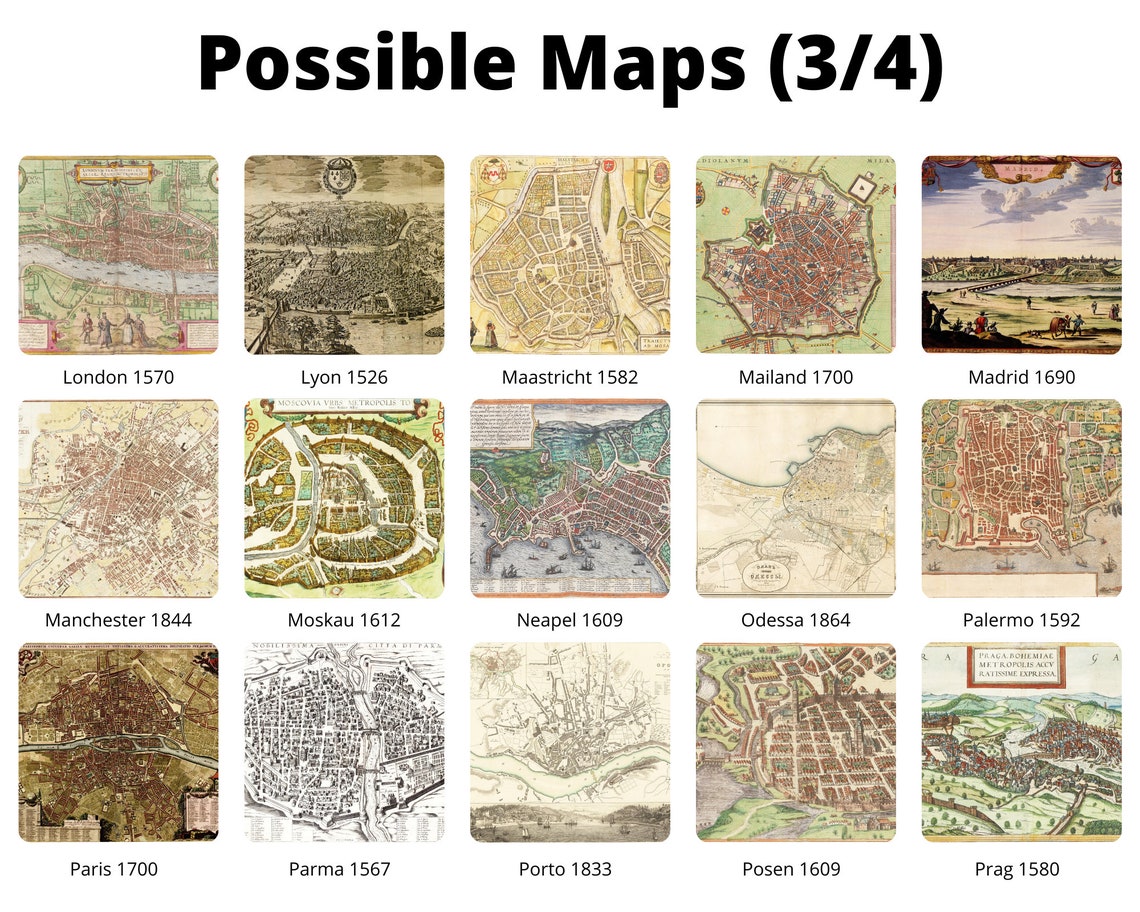 Personalisierte historische europäische Stadtansichten