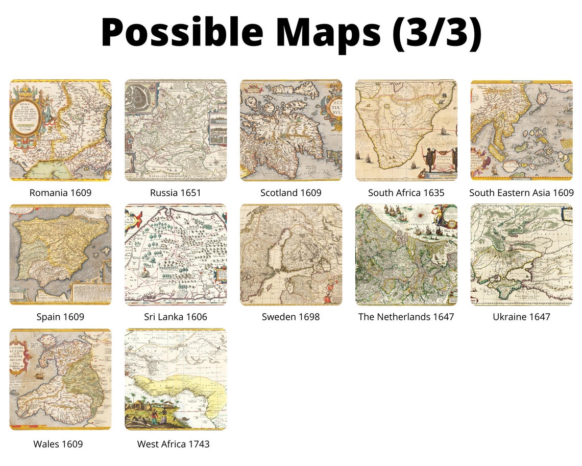 Personalisierte historische Herkunftskarte