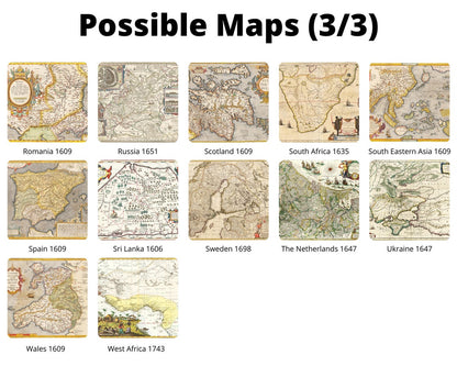 Personalisierte historische Herkunftskarte
