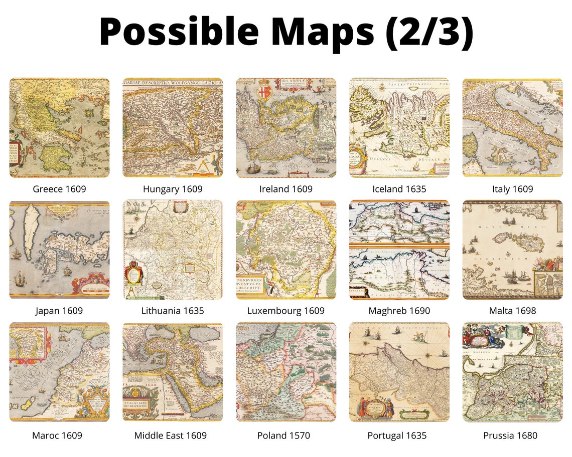 Personalisierte historische Herkunftskarte