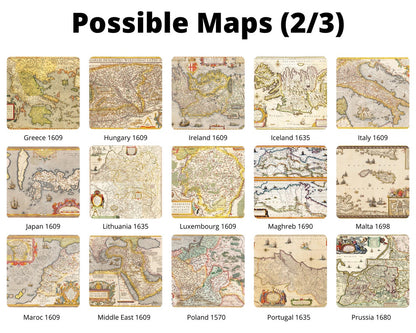 Personalisierte historische Herkunftskarte