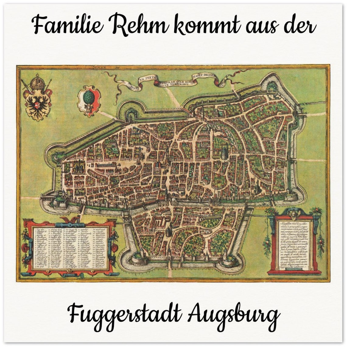 Personalisierte historische deutsche Stadtansichten
