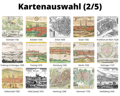 Personalisierte historische deutsche Stadtansichten