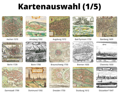 Personalisierte historische deutsche Stadtansichten