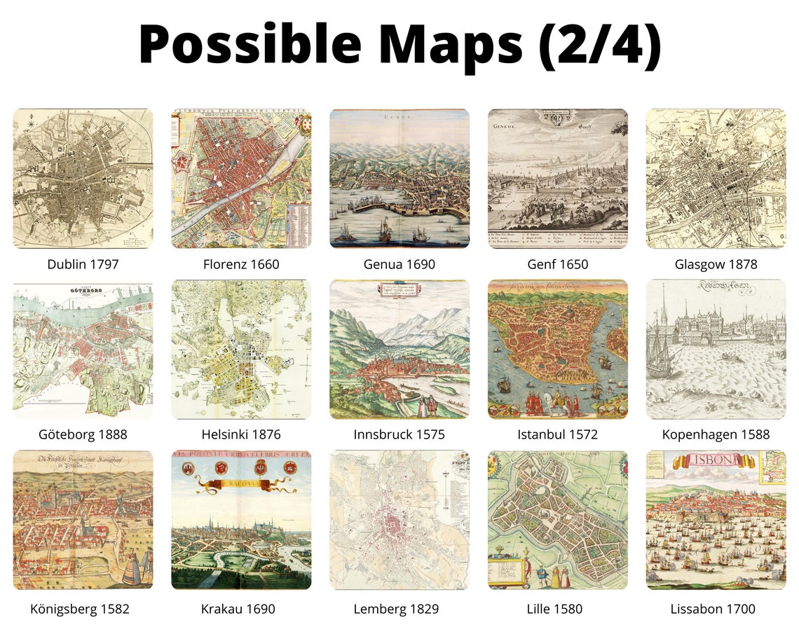 Personalisierte historische europäische Stadtansichten