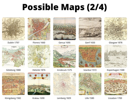 Personalisierte historische europäische Stadtansichten