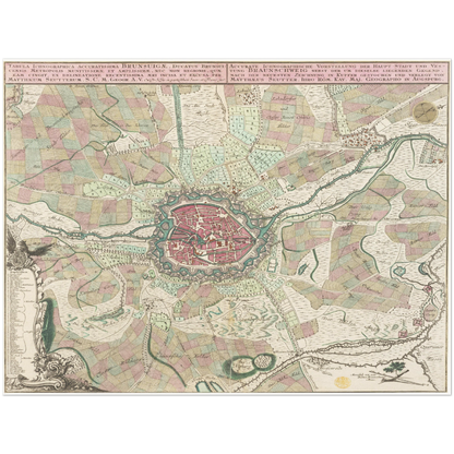 Historical city map  Test product horizontal 3 sizes