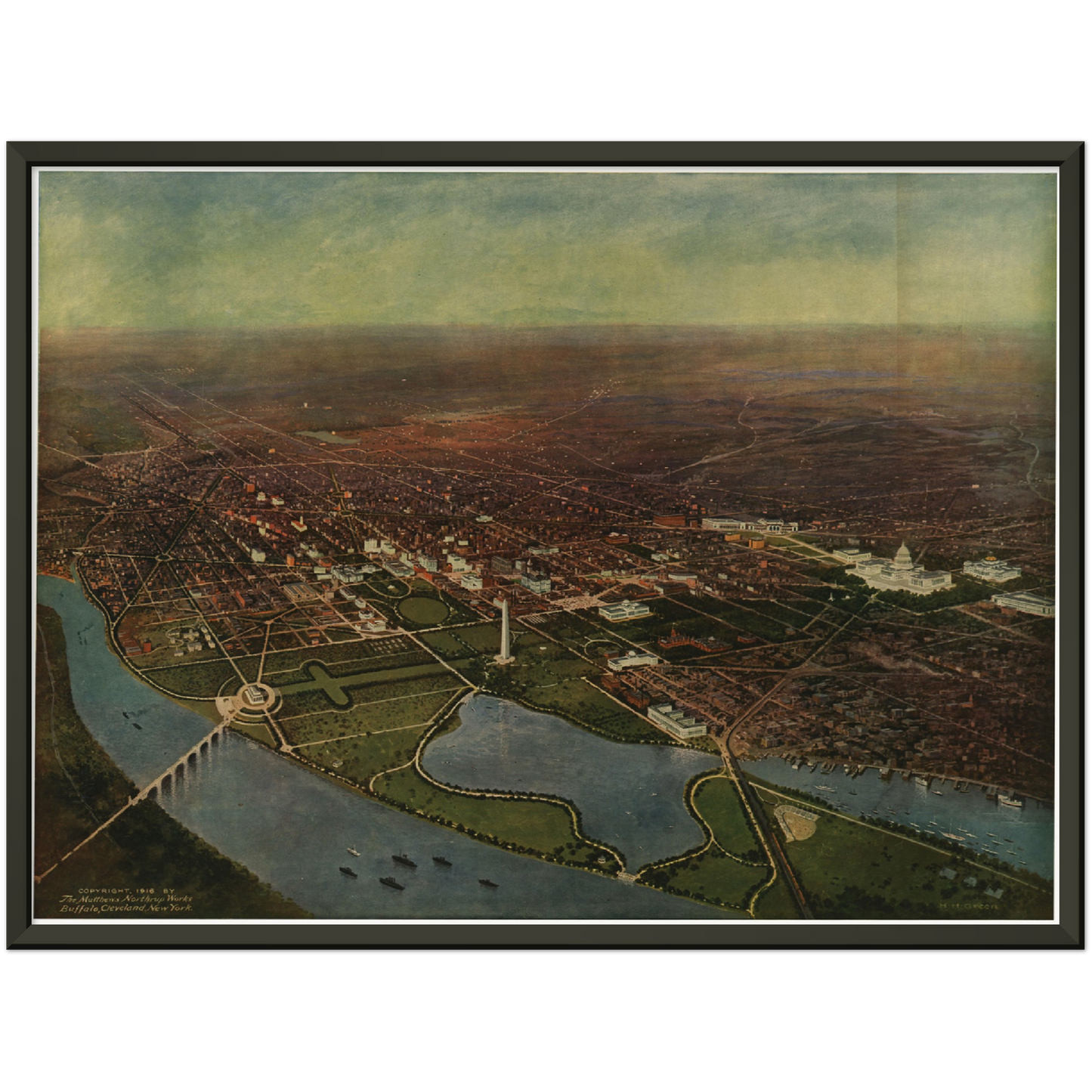 Historical city map  Test product horizontal 3 sizes