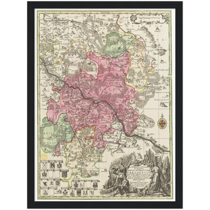 Historical city map  Test product horizontal 3 sizes