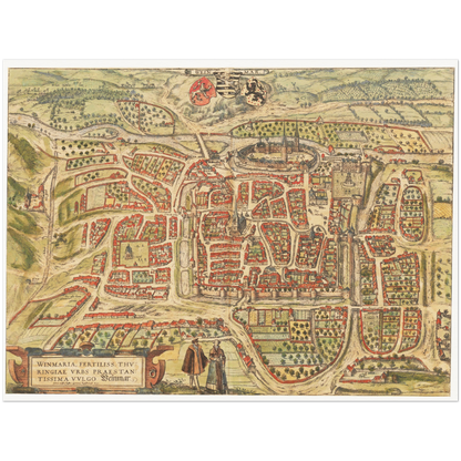 Historical city map  Test product horizontal 3 sizes