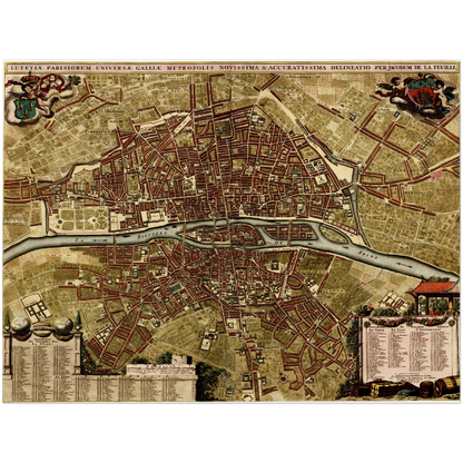 Historical city map  Test product horizontal 3 sizes