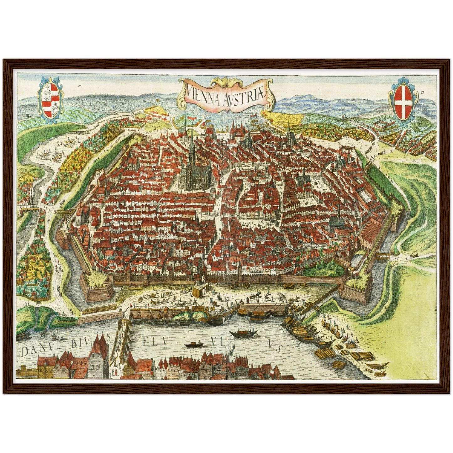 Historical city map  Test product horizontal 3 sizes