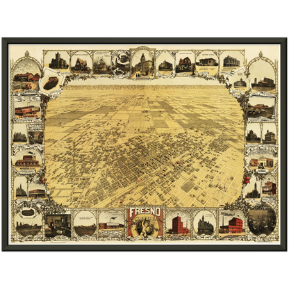 Historical city map  Test product horizontal 3 sizes