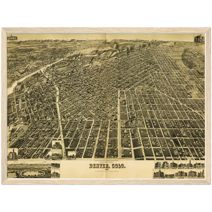 Historical city map  Test product horizontal 3 sizes
