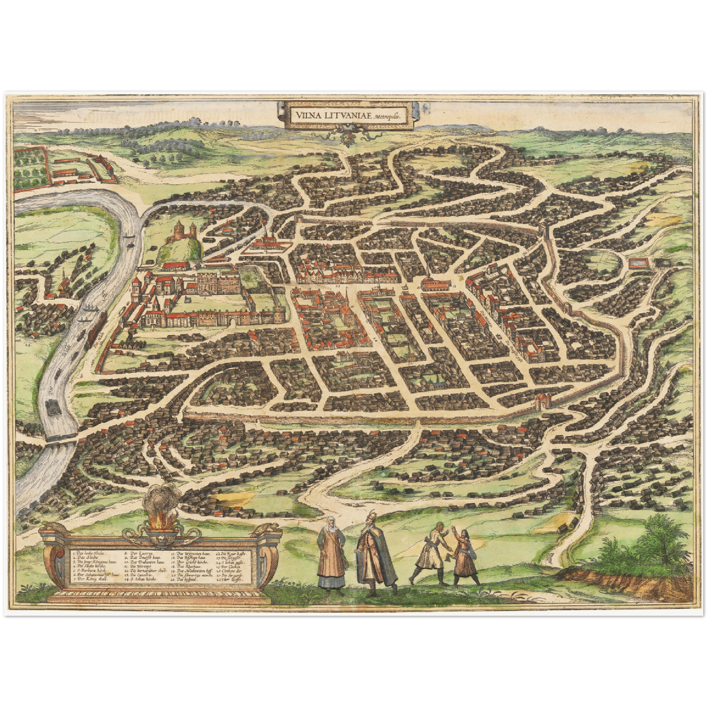 Historical city map  Test product horizontal 3 sizes