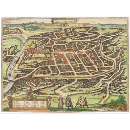 Historical city map  Test product horizontal 3 sizes