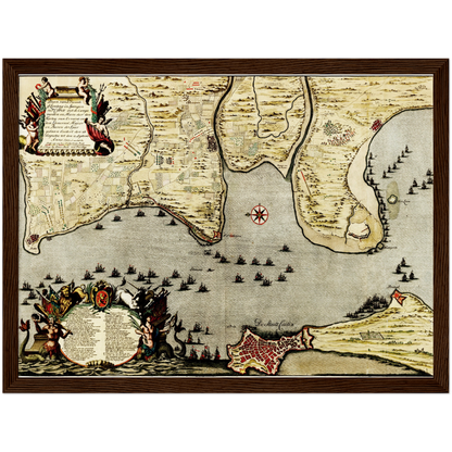 Historischer Stadtplan Cadiz um 1700