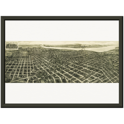 Historical city map  Test product horizontal 3 sizes