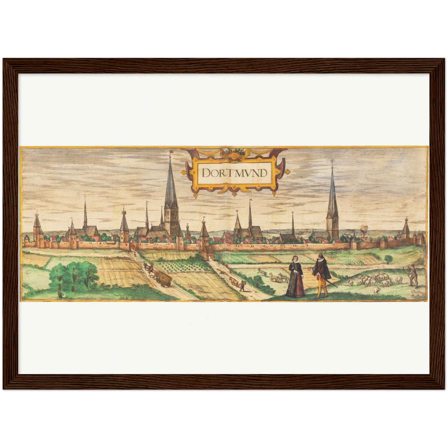 Historische Stadtansicht Dortmund um 1592