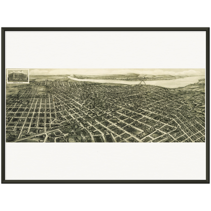 Historical city map  Test product horizontal 3 sizes
