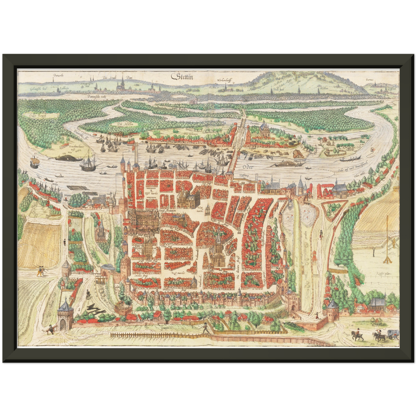Historical city map  Test product horizontal 3 sizes