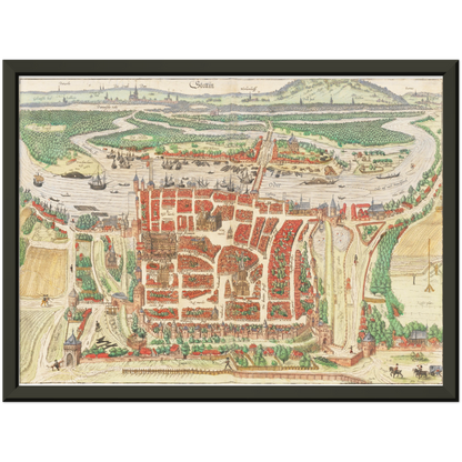 Historical city map  Test product horizontal 3 sizes