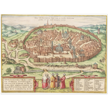 Historical city map  Test product horizontal 3 sizes