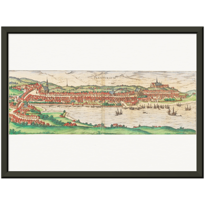 Historische Stadtansicht Flensburg um 1592