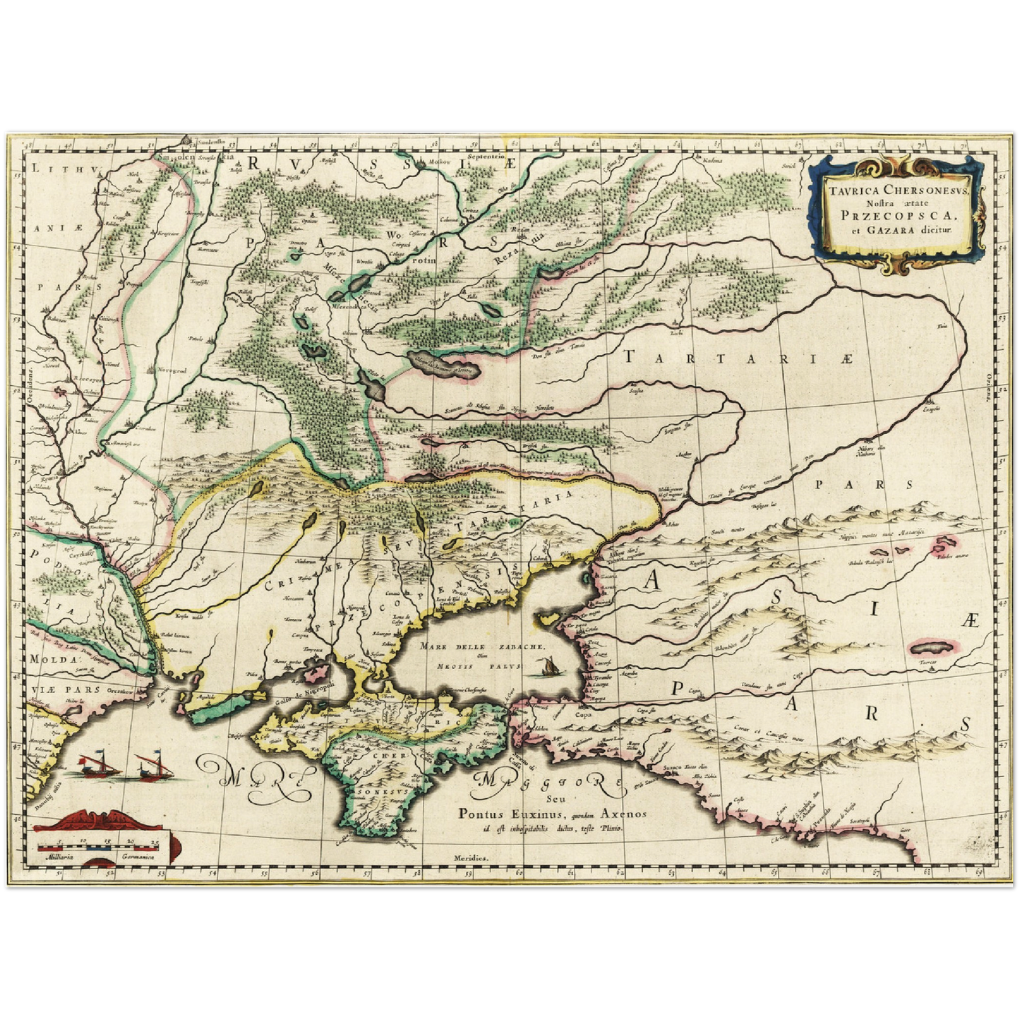 Historical city map  Test product horizontal 3 sizes