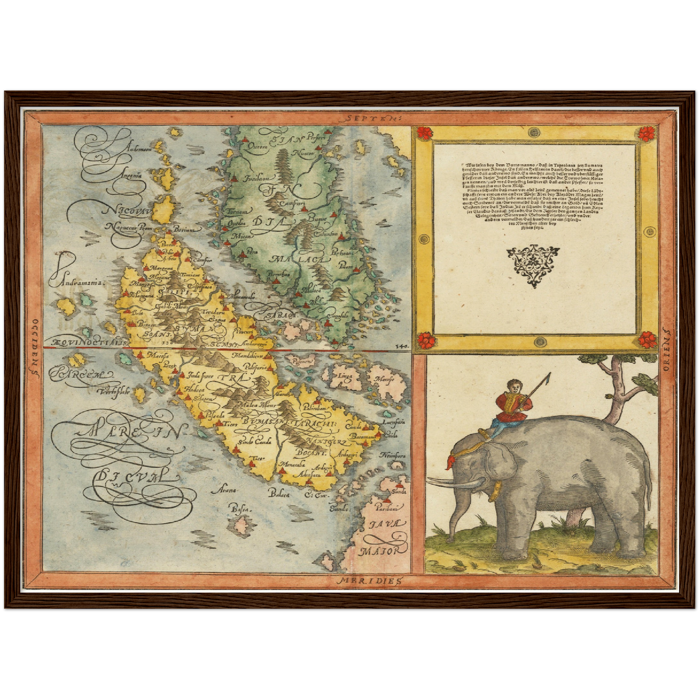 Historische Landkarte Singapur um 1580
