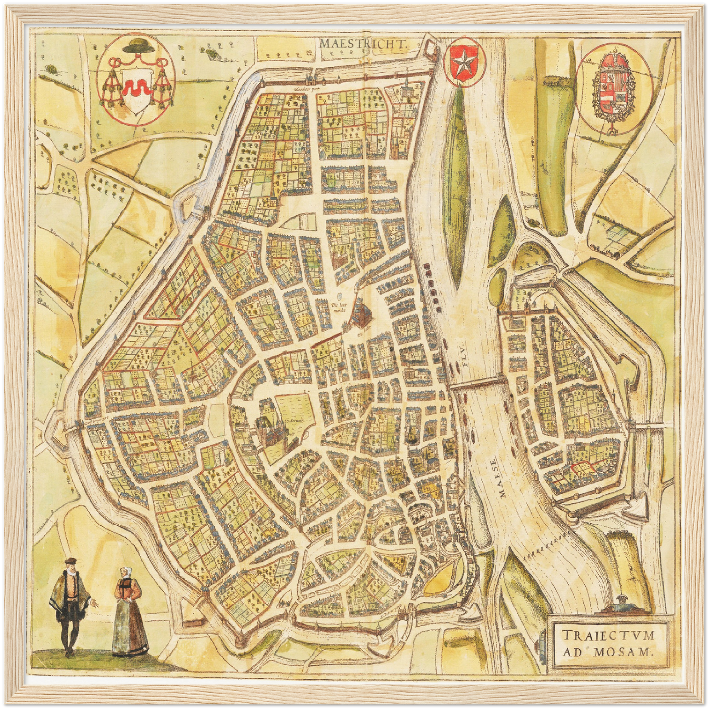 Historical city map  Test product horizontal 3 sizes