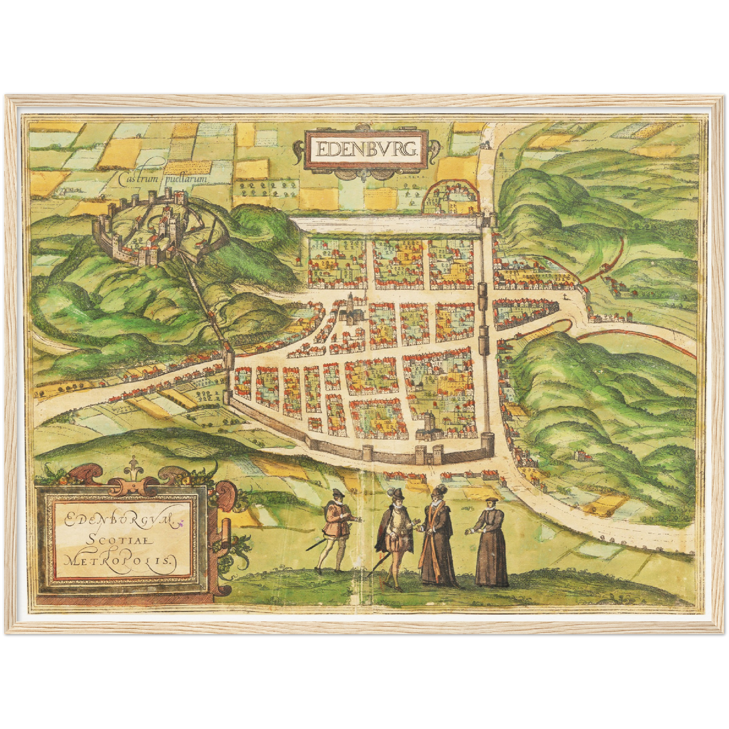 Historischer Stadtansicht Edinburgh um 1580