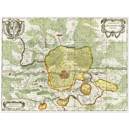 Historical city map  Test product horizontal 3 sizes