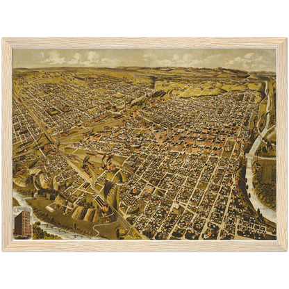 Historical city map  Test product horizontal 3 sizes